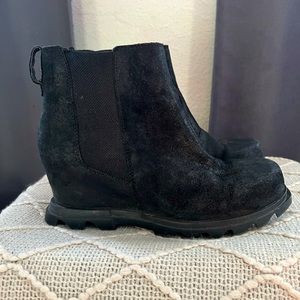 Sorel Leather Wedge Bootie